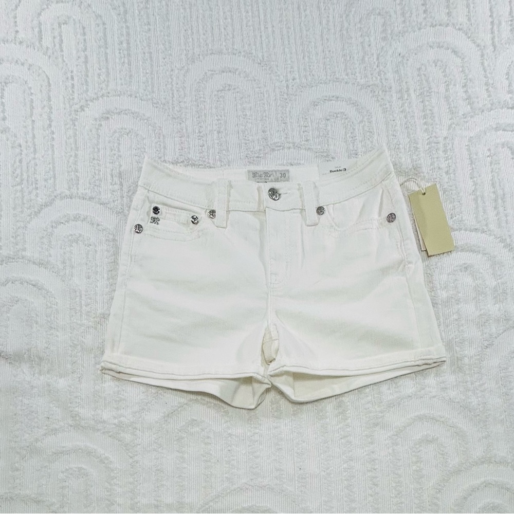 MISS ME JEANS Mid Rise Stretch Short White 30 NWT O-500 - Picture 5 of 12